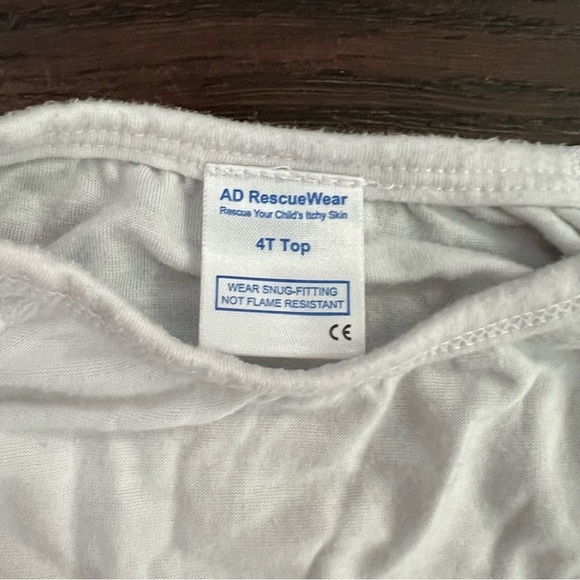 AD Rescue Wear Wet Wrap Therapy Wrap-E-Soothe Long Sleeve pajamas kids size 4T - Picture 6 of 11